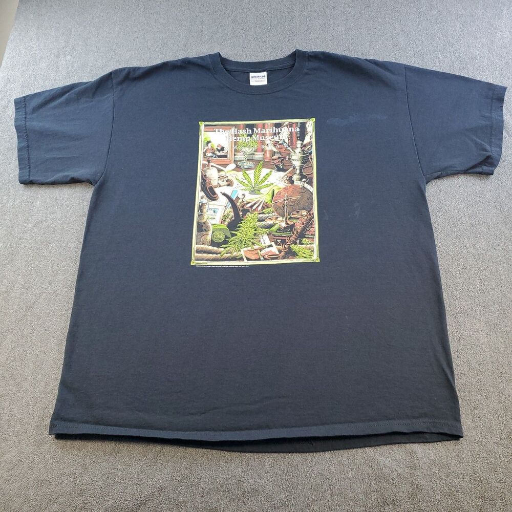 Hash Marihuana Hemp Museum Amsterdam TShirt Mens Size XL Black